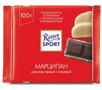 Ritter Sport Шоколад тёмный с Марципаном 100 гр 1/12