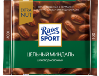 Ritter Sport Шоколад молочный с цельным миндалём 100 гр 1/11