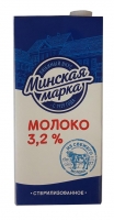 Молоко "Минская марка" Белоруссия 3,2% 1 л 1/12