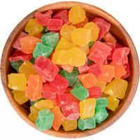 Ананас цукаты кубики микс цветные (8-10). кг