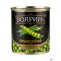 Горошек зеленый из моз. сортов "Бояринъ" ГОСТ 34112-2017, 425 мл ж/б 1/12
