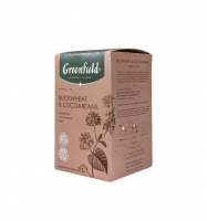 Гринфилд Нэйчерал ТИЗАН Баквит энд Какаобинс чай гречишный, мята, какао 20 пирам. 1/8
