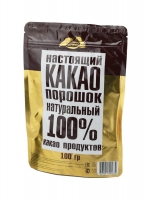 Какао порошок натуральный "Настоящий" 100 г м/уп 1/40