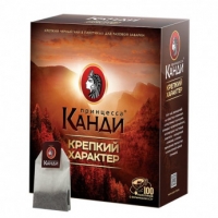 Канди Крепкий характер чай черный с/я  100 пакетов  1/16