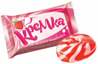 Карамель Кремка со вкусом клубники и сливок 1 кг (Яш)1/6 кг    РНК660