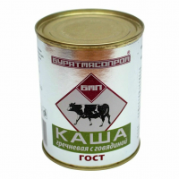 Каша гречневая с говядиной БМП ж/б 340 г. 1/30