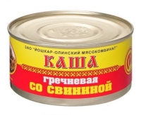 Каша гречневая со свининой  325 гр Йошкар-Ола 1/36