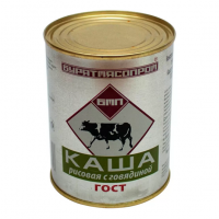 Каша рисовая с говядиной БМП ж/б 340 г. 1/30