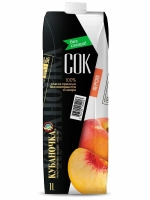 Кубаночка Сок персиковый  1 л 1/12