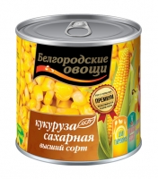 Кукуруза сахарная "Белгородские овощи" 400 г ж/б 1/12