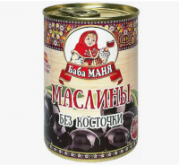 Маслины Баба Маня б/к 280 г ж/б 1/12