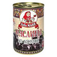 Маслины Баба Маня б/к 300 г ж/б 1/12