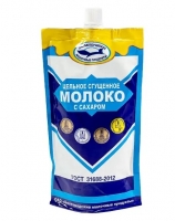 Молоко цельное сгущенное "Белгородское", 8,5% жир., ГОСТ 31688-2012, 270 гр, дой-пак, 1/24