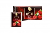 Нури аромат. чай черн. КЛУБНИКА 25 пак. 1/18