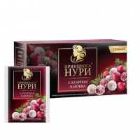 Нури аромат. чай черн. Сахарная Клюква 25 пак. 1/18