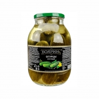 Огурцы маринованные "Боярин", 3 кг, СТЕКЛО 1/4