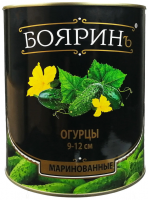 Огурцы маринованные "Бояринъ" 3100 мл ж/б (РФ) 1/4