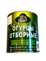 Огурцы маринованные "Новый сезон" 3100 мл ж/б, ГОСТ 31713-2012 (лимон. к-та), 1 сорт, (РФ) 1/4