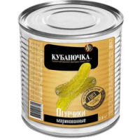 Огурцы маринованные (уксус) КУБАНОЧКА 2800 г (вес продукта 1400гр) ж/б 1/2