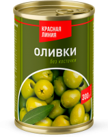 Оливки "Красная линия" б/к 300 г ж/б 1/12