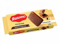 Печенье сах. шоколадное Яшкино 170 гр 1/28 шт  РАР468