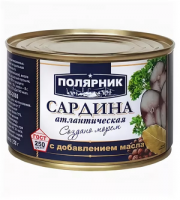 Сардина (иваси) ПОЛЯРНИК натур.с добав.масла   240 г 1/48