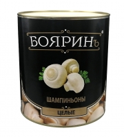 Шампиньоны целые мини "Бояринъ" 3100 мл ж/б 1/6 (до 04.2027г)