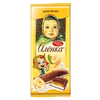 Шоколад  Алёнка с начинкой крем-банан 87 г 1/10 шт