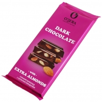 Шоколад O"Zera Dark&Extra Almond (горький с цельным миндалем) 90 гр., 1/16 ПШ525