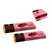 Шоколад  O"Zera молочный с жел. малиновой нач. 50 гр., 1/80 (4 блочка) РРХ370