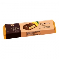Шоколад  O"Zera молочный с жел. нач. манго 50 гр., 1/80 (4 бл)    РРХ368