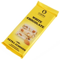 Шоколад O"Zera White and Extra Almond (белый c цельным миндалем) 90 гр., 1/16 ПШ527